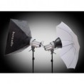 Interfit INT491 EXD400 Twin Head Softbox/Umbrella Kit